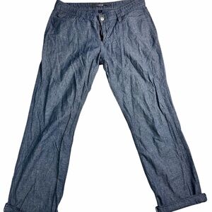 💙 Joe’s Jeans Chambray Crop Pants Cuffed Blue Casual Lightweight Size 27 💙